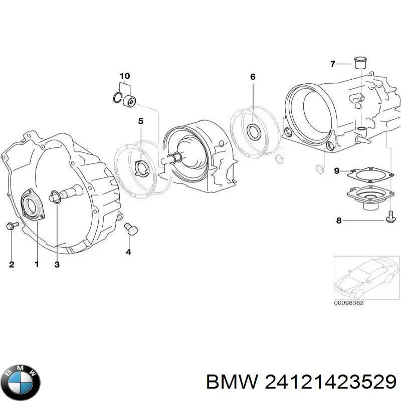 Сальник АКПП/КПП, вхідного/первинного валу BMW 24121423529