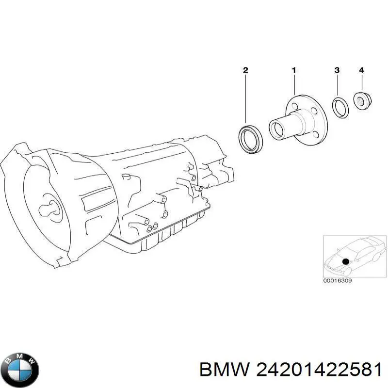 Купити 24201422581 BMW Сальник АКПП/КПП, вихідного/вторинного валу