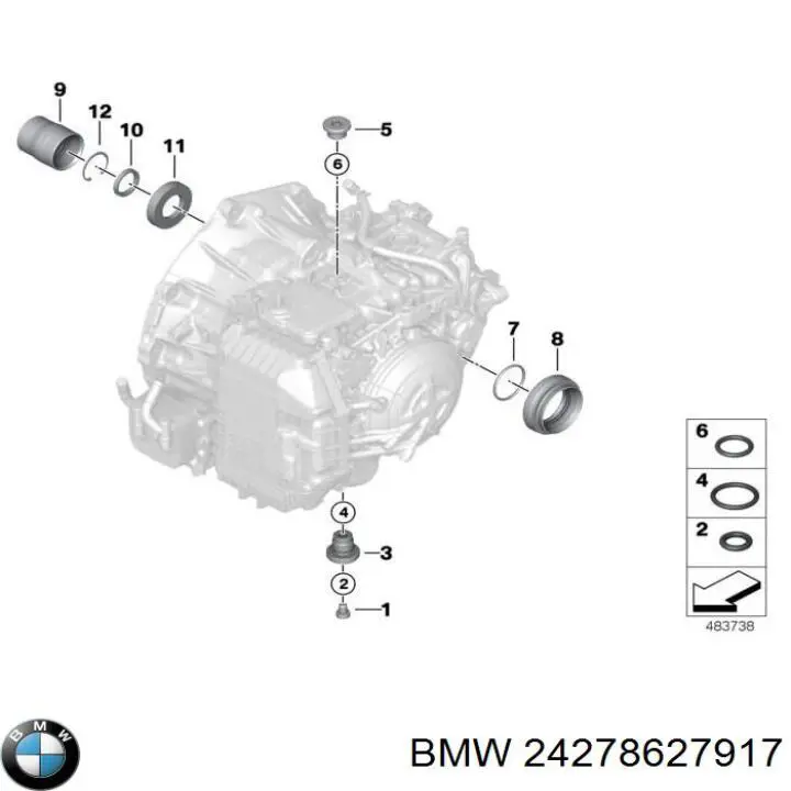  BMW 24278627917 ціна, від 3.92 USD
