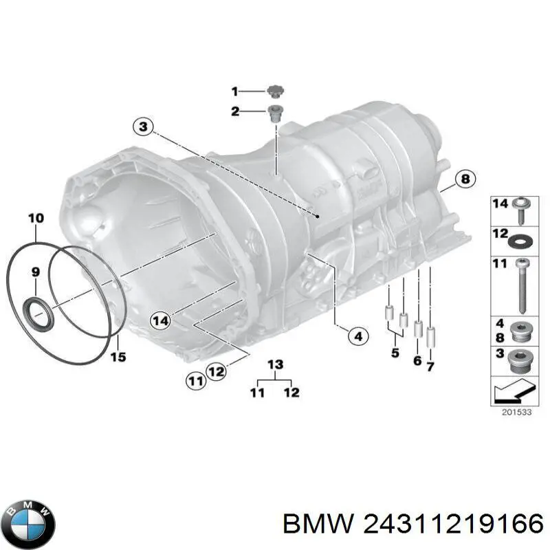 Ущільнення, кільце маслянного насосу АКПП 0734313064 ZF Parts