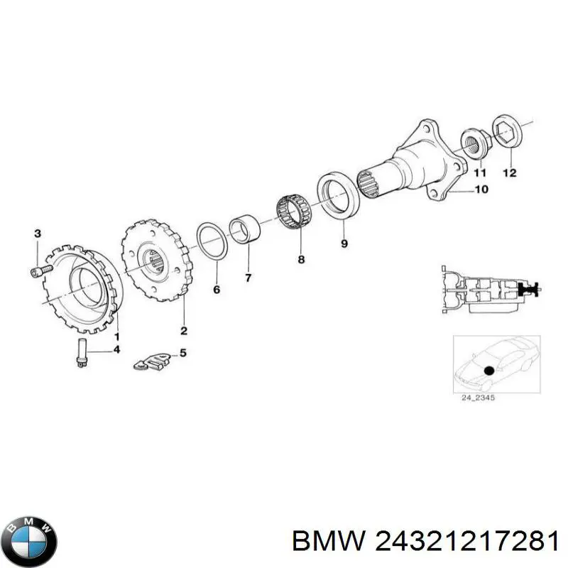 24321217281 BMW Реле-регулятор (напруги)