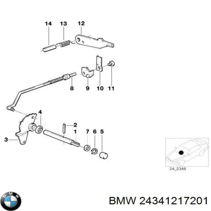 Трос газу BMW 24341217201 ціна, від 198.03 USD