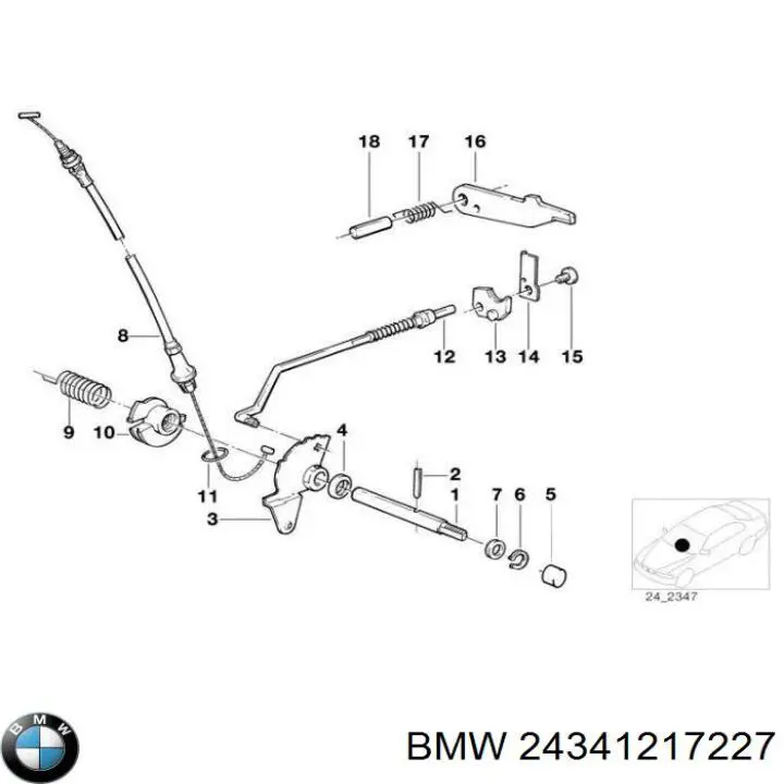 24341217227 BMW Трос газу (акселератора)
