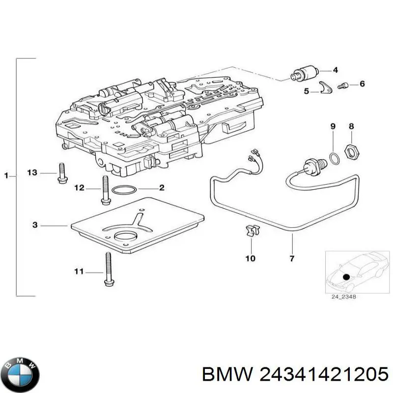 Клапан/регулятор холостого ходу 24341421205 BMW