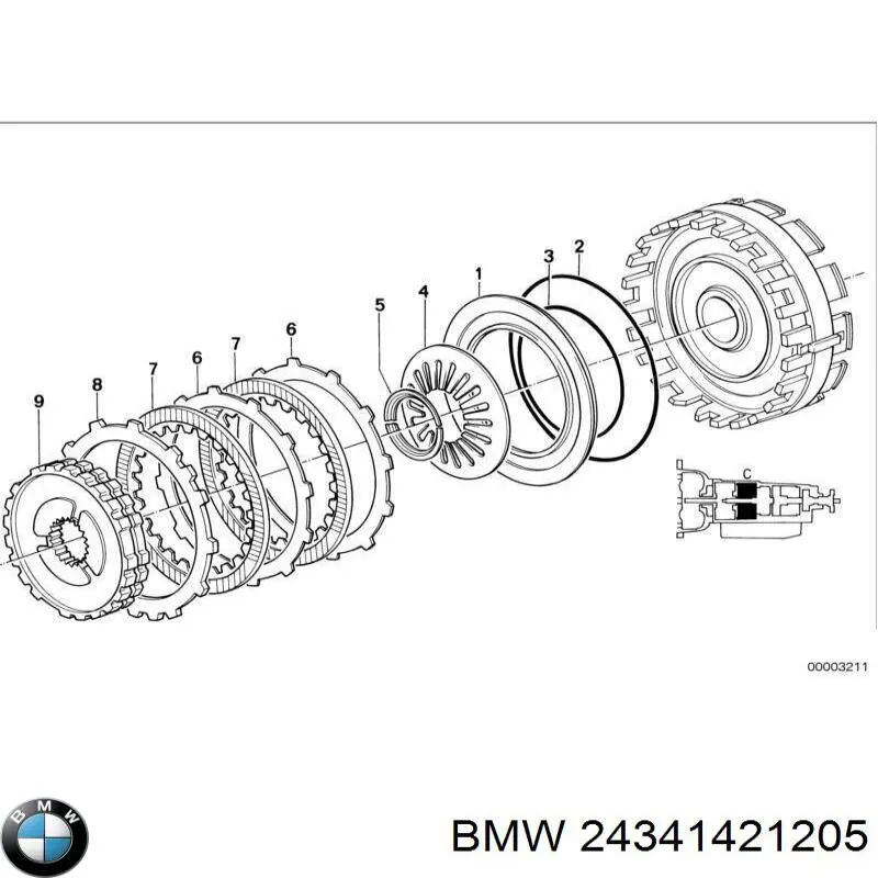 Клапан холостого ходу BMW 24341421205 ціна, від 126.66 USD