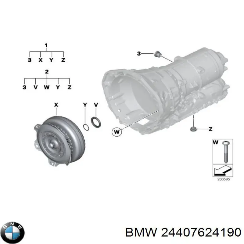 Гідротрансформатор ГМП BMW 24407544945 ціна, від 454.60 USD