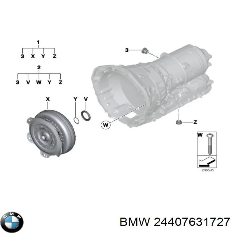Купити 24407544945 BMW Гідротрансформатор автоматичної коробки передач