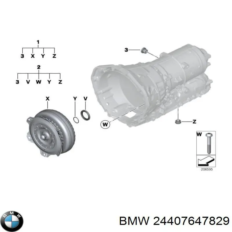 Гідротрансформатор ГМП BMW 24407544940 ціна, від 372.46 USD