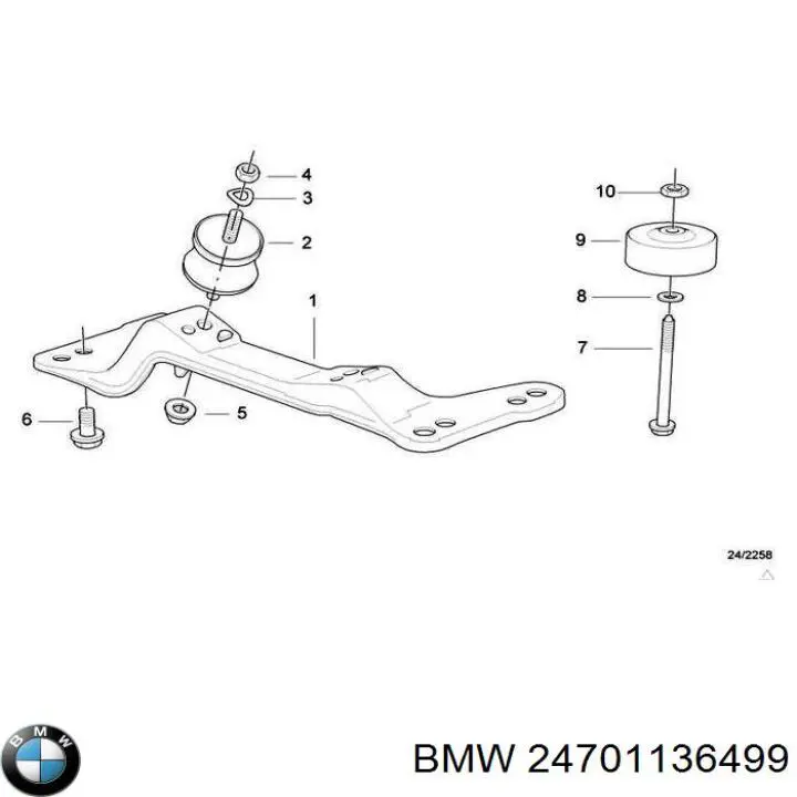 Купити 24701136499 BMW Кріплення трансмісії