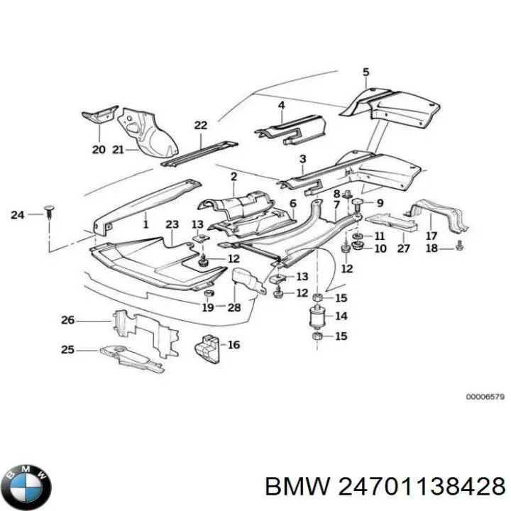 Подушка трансмісії (опора коробки передач), права 24701138428 BMW