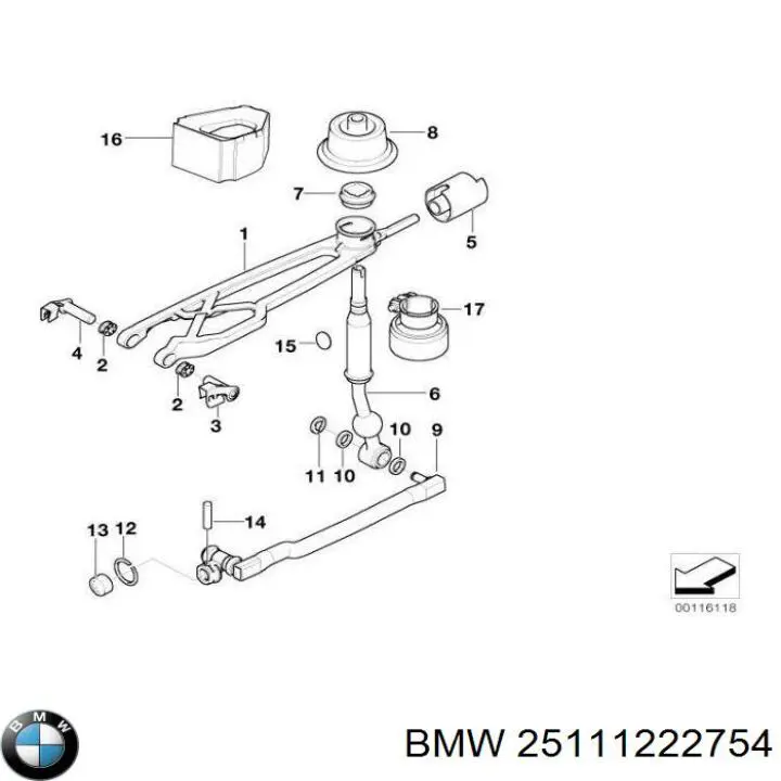 Купити 25111222754 BMW 