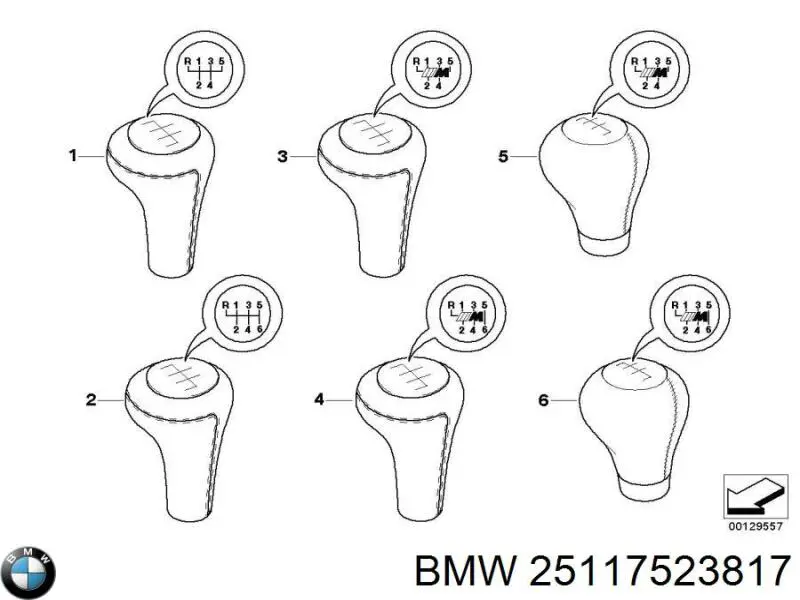 Купити 25117523817 BMW Рукоятка важеля КПП