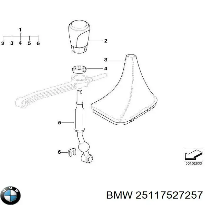 Купити 25117527257 BMW Ручка КПП