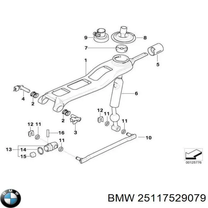 Вісь натягувача привідного ременя 25117529079 BMW