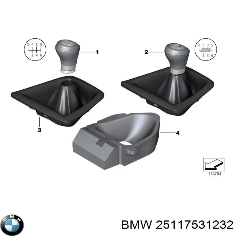 Рукоятка важеля КПП на BMW 3 (E91)
