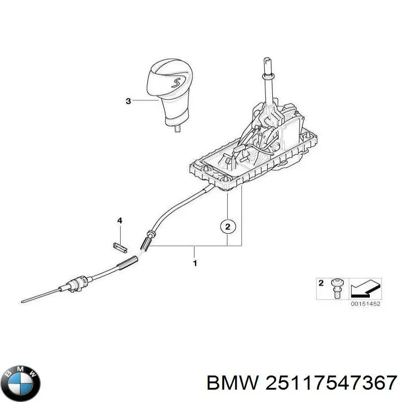 Купити 25117547367 BMW Трос перемикання передач, селектора
