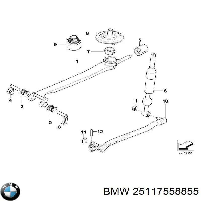 25117558855 BMW Відбійник заднього моста