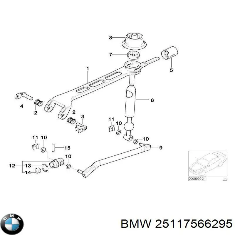 Важіль перемикання передач BMW X1 позашляховик (E84) (2009 - 2015) ціна, від 99.14 USD