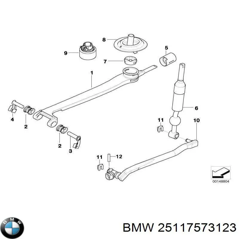 25117573123 BMW Ручка важеля коробки передач