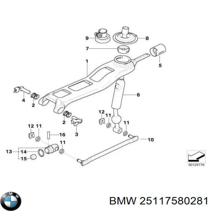 Втулка куліси 25117580281 BMW