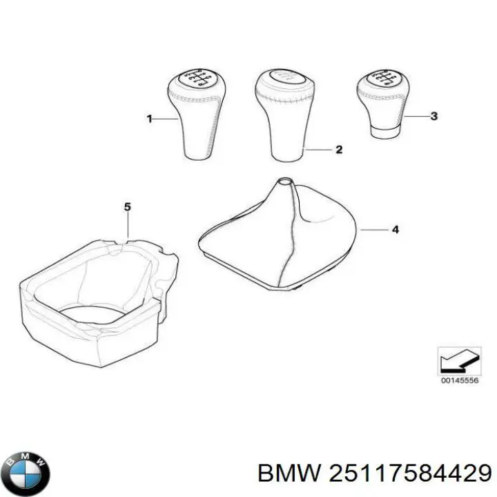 Рукоятка важеля КПП BMW 25117550685