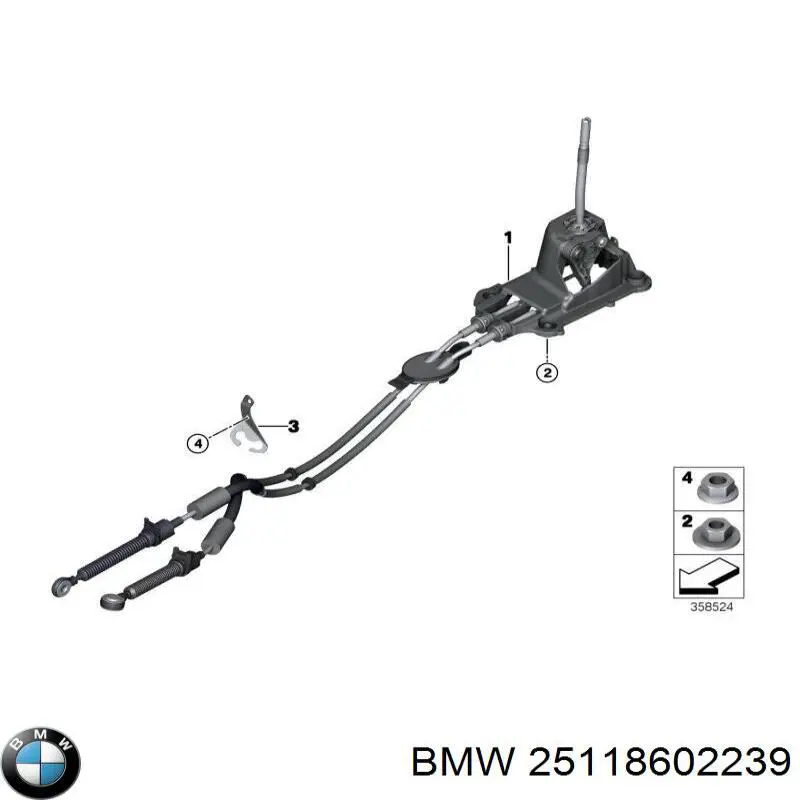 25118602239 BMW Трос коробки передач