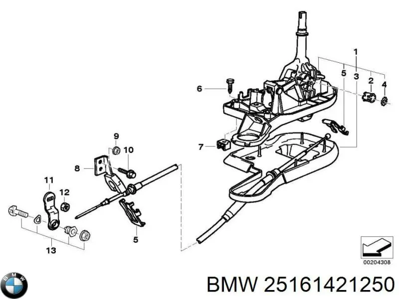 Трос перемикання передач, здвоєний BMW 25161421250 ціна, від 190.04 USD