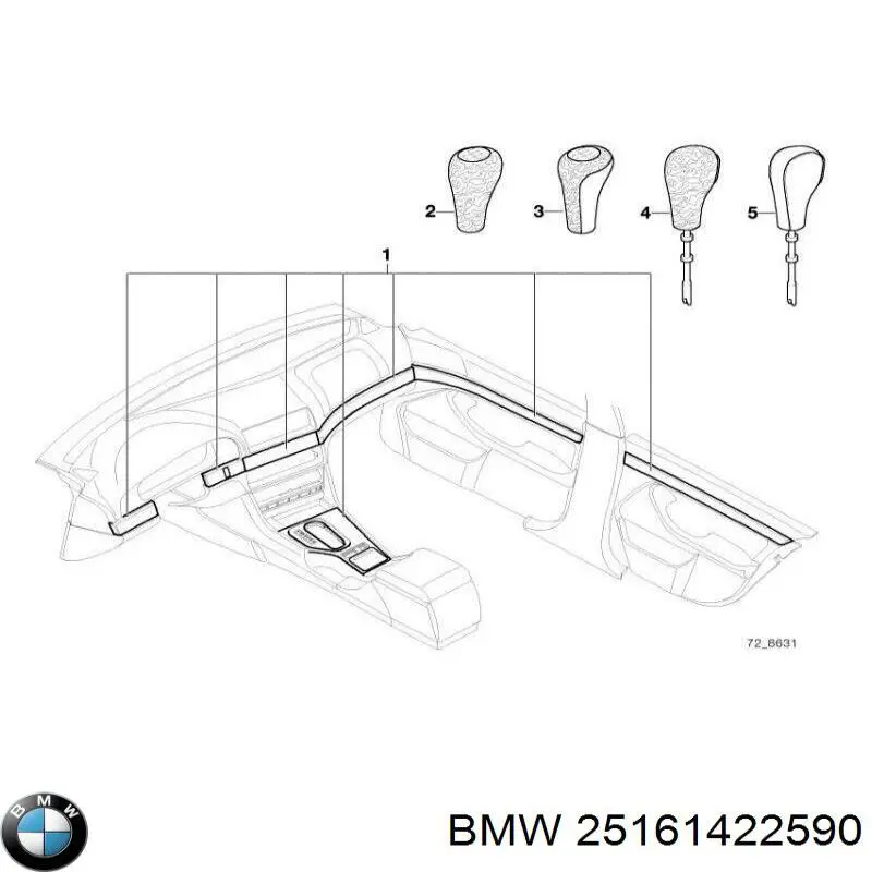 Купити 25161423539 BMW Рукоятка важеля КПП