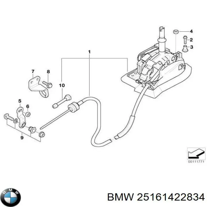 Механізм перемикання передач BMW 25161422834 ціна, від 36.25 USD