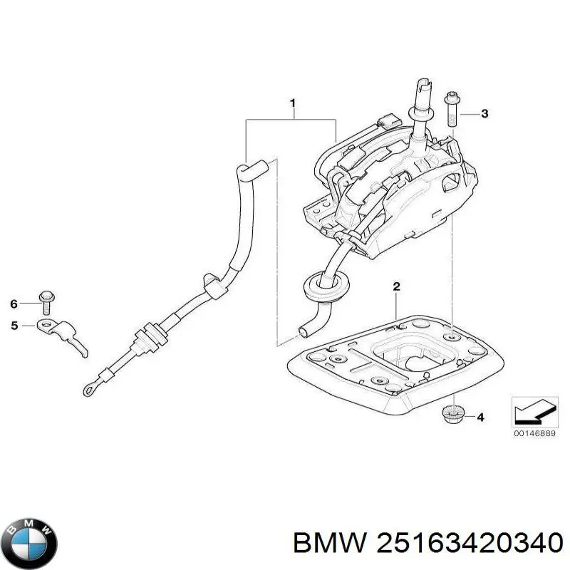25163420340 BMW Куліса КПП