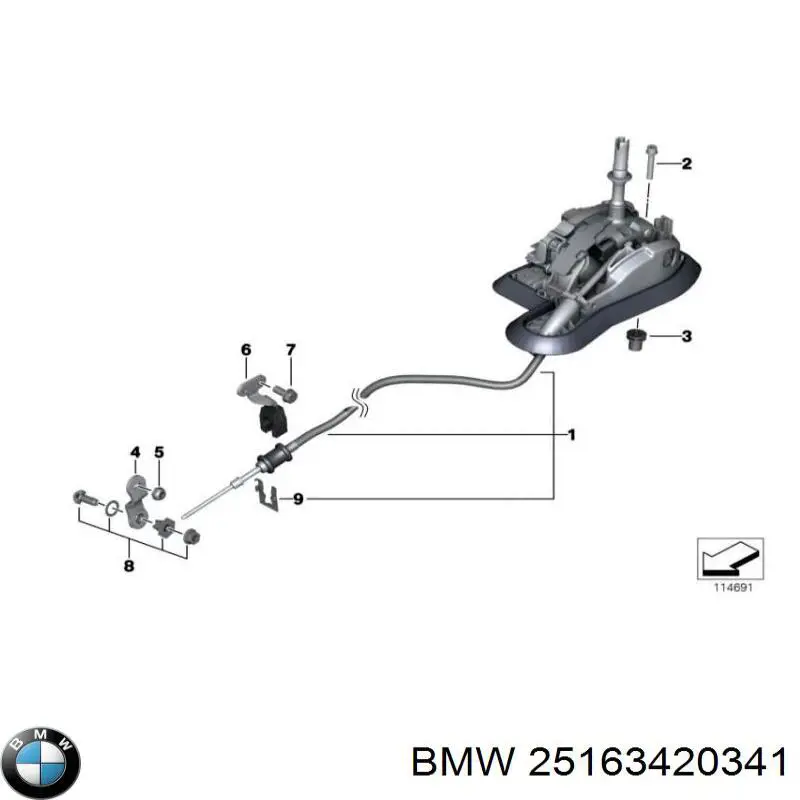 25163420341 BMW Куліса КПП