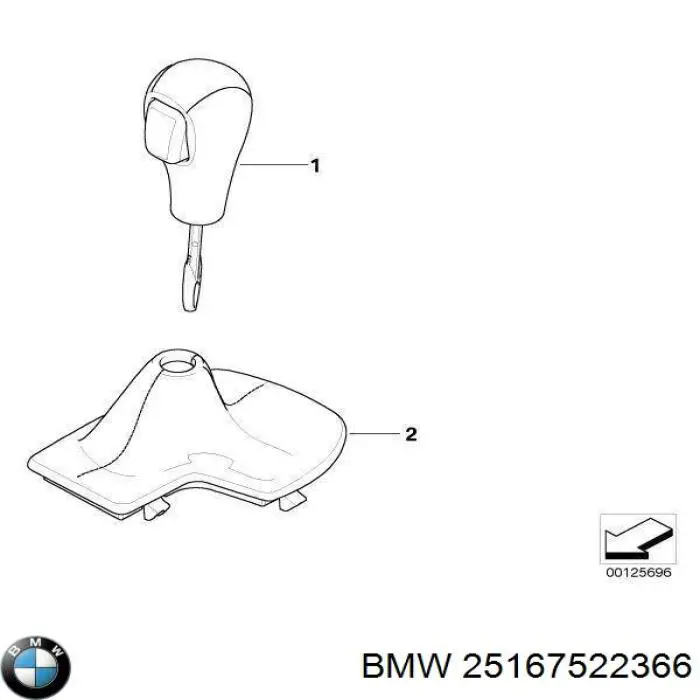 25167585790 BMW Ручка важеля коробки передач
