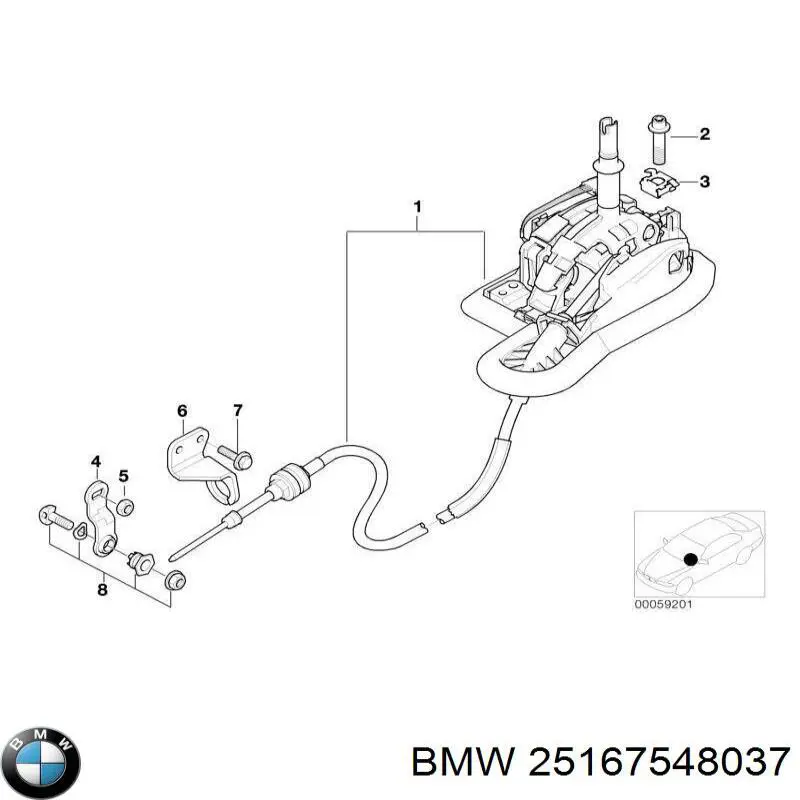 Механізм перемикання передач BMW 25167548037 ціна, від 247.00 USD