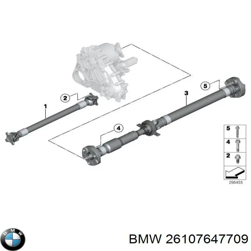26107647709 BMW Вал карданний основний заднього моста