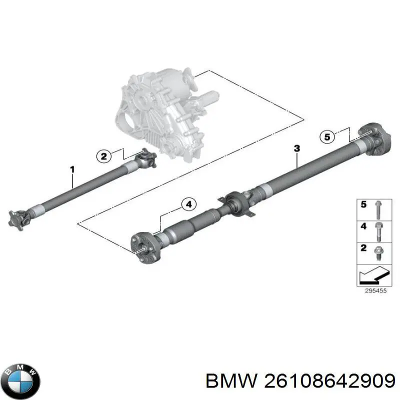 8642909 BMW Вал карданний основний заднього моста