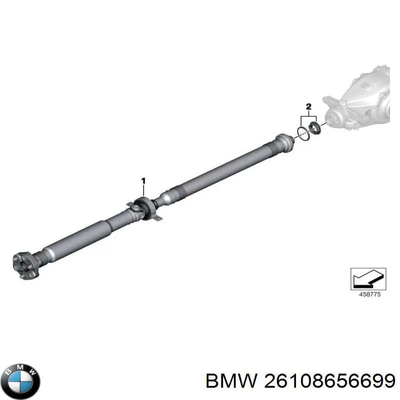 26108679007 BMW Вал карданний основний заднього моста