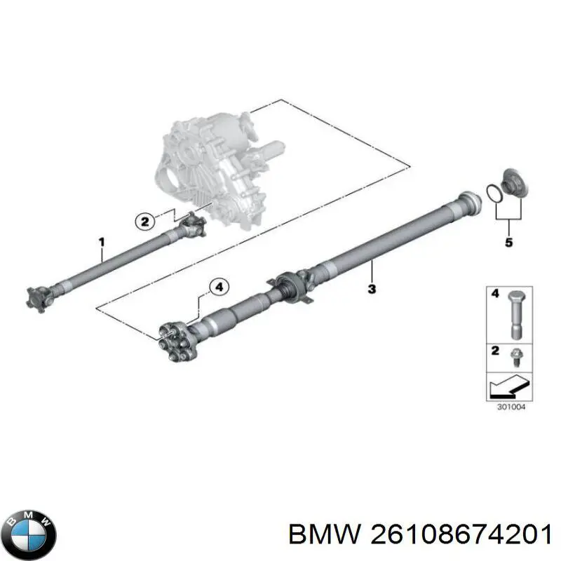 Вал карданний задній, у зборі BMW 26108626685 ціна, від 187.64 USD