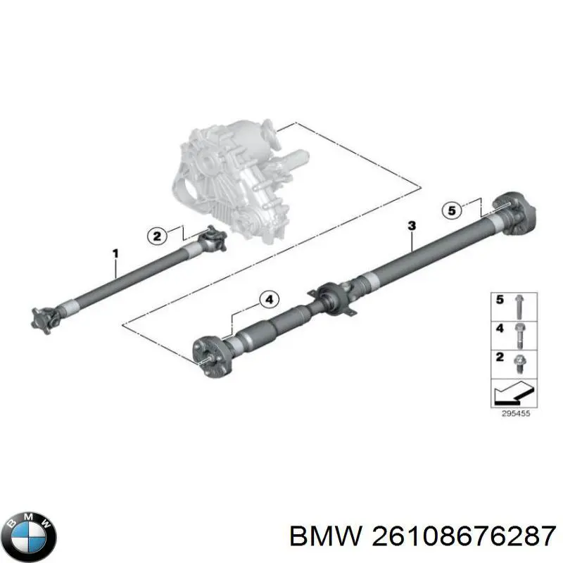 Вал карданний задній, у зборі BMW 26108676287 ціна, від 50.39 USD