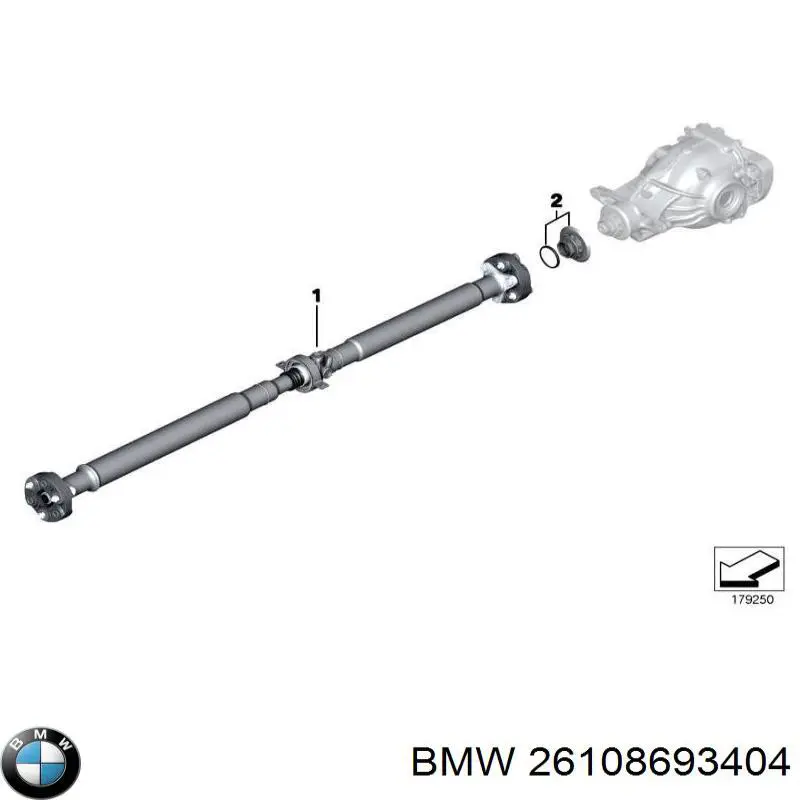 Купити 26108693404 BMW Кардан задній