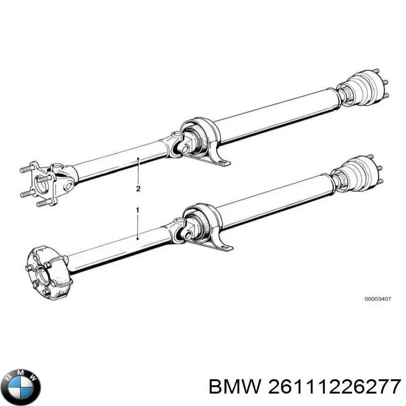 26111226277 BMW Вал карданний основний заднього моста