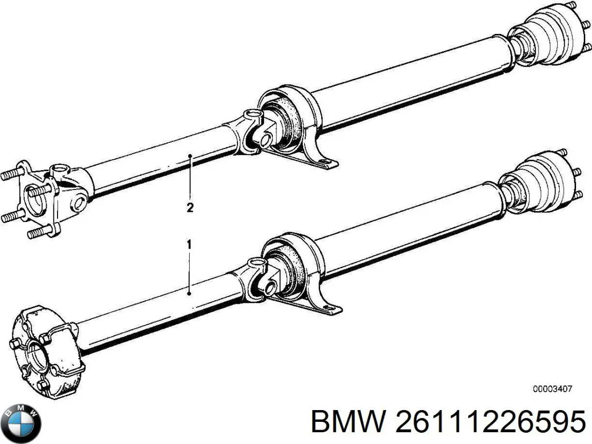 Вал карданний задній, у зборі BMW 26111226595 ціна, від 1172.57 USD