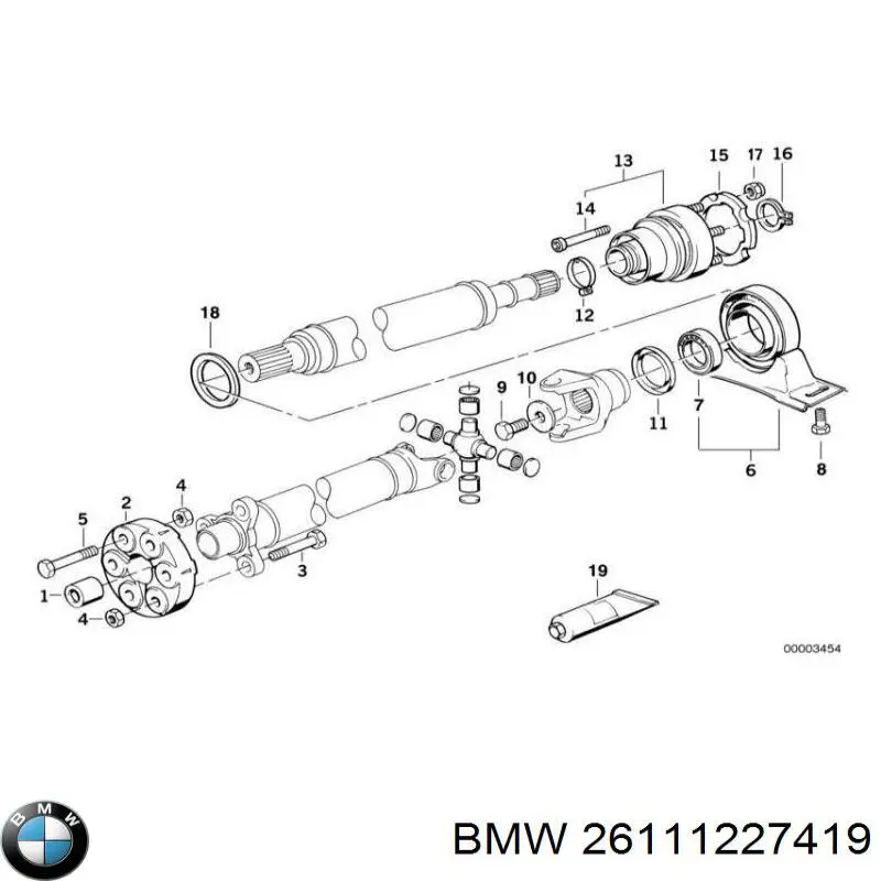 Купити 26111227419 BMW Муфта кардана еластична, передня