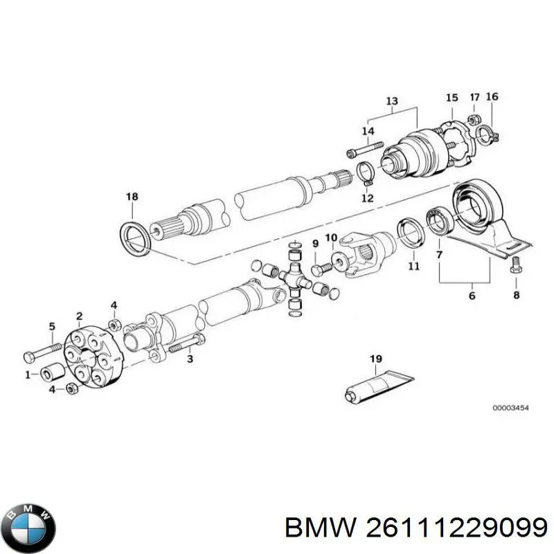 ШРУС карданного валу заднього, задній BMW 26111229099 ціна, від 387.82 USD