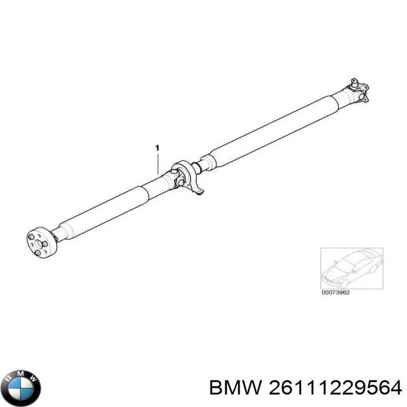 Купити 26111229564 BMW Кардан задній