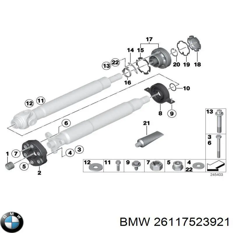  BMW 26117523921 ціна, від 152.03 USD