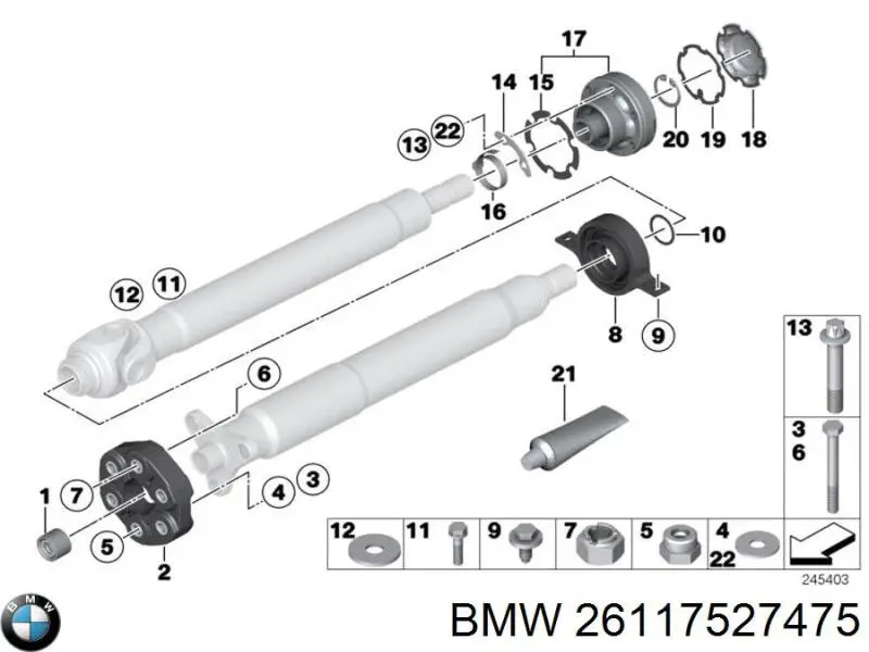 Купити 26117527475 BMW Болт гбц