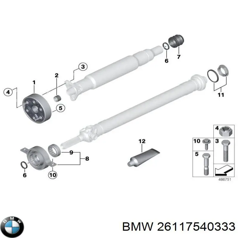 Болт головки блока циліндрів, ГБЦ BMW 26117540333 ціна, від 5.07 USD