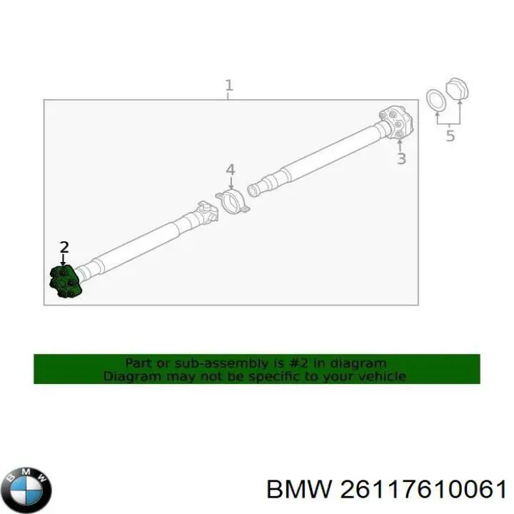 26117610061 BMW Муфта кардана еластична, перед./зад.