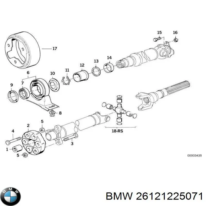 26121225071 BMW Підвісний підшипник карданного валу