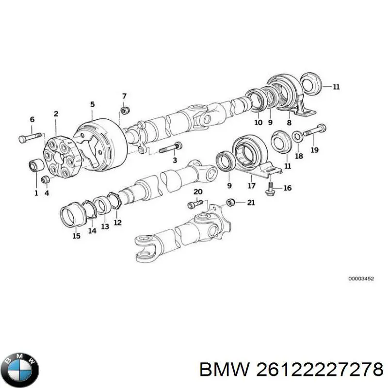 26122227278 BMW підвісний підшипник карданного валу